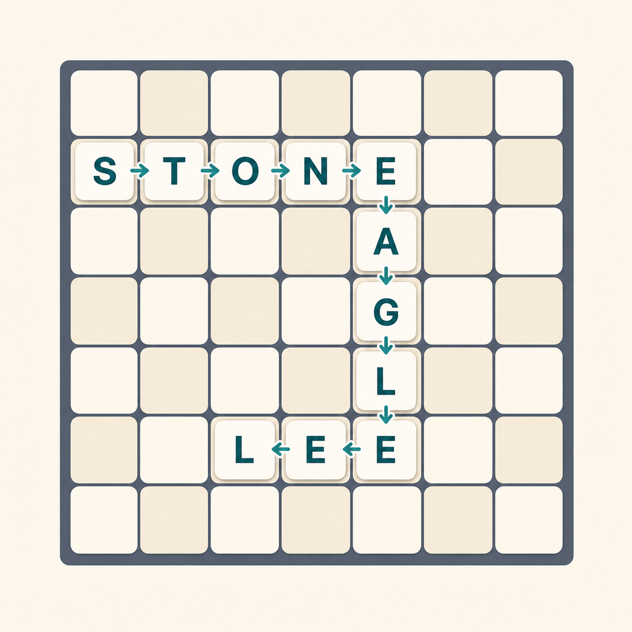 word chain snake preview board